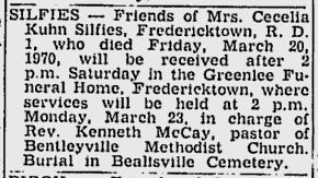 Cecilia Kuhn Silfies obit